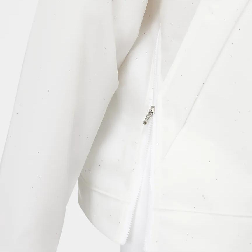 Nike Solid Color Hooded Pullover Long Sleeve Jacket Women Jackets White DA7658-100