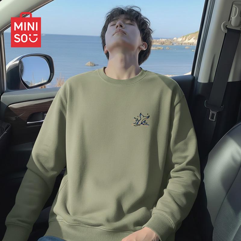 MINISO Мужской модный свитшот с круглым вырезом