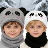 Fleece Children Beanie Caps Cartoon Warm Bonnet Scarf Fashion Kids Plush Hat  Outdoor