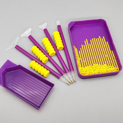 Лоток для алмазной мозаики с воронкой, большая вместимость, DIY-лоток для картин из страз, ручной работы, 5D, пластиковые аксессуары для рукоделия