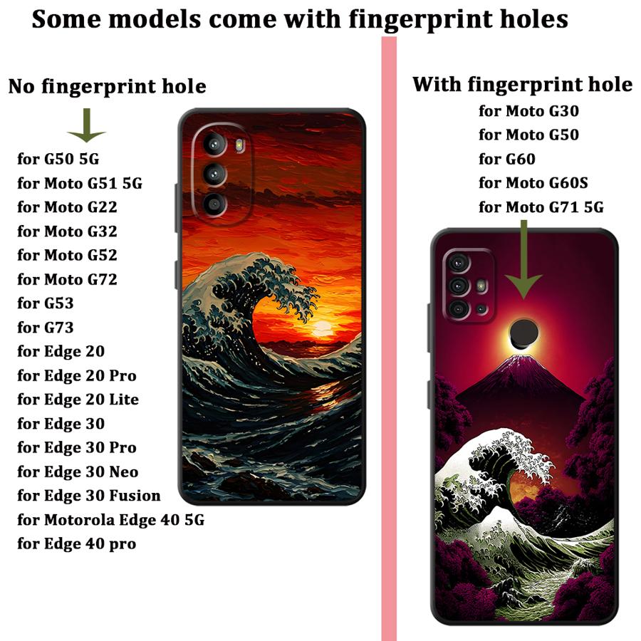 Чехол для телефона 'Закатный пейзаж' для Motorola Moto G22 Edge40 G32 G60s G52 Edge 20 Pro 30 Lite G53 G30 G71 G51 G73 G50