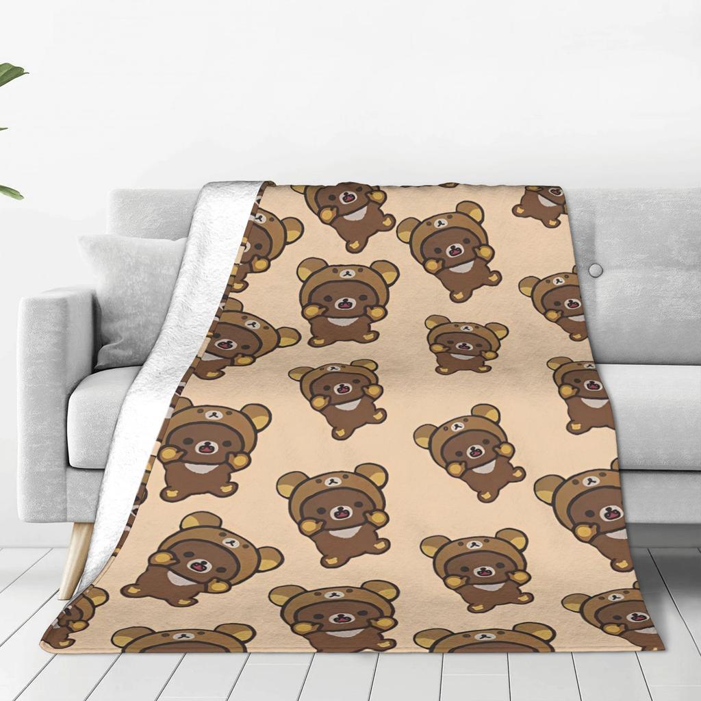 Плед Rilakkuma Качественный Мягкий Плед-покрывало Зимний Детская Спальня Уличный Тренд Постельное покрывало