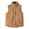 Women's Fall and Winter Loose Short Section Corduroy Vest Solid Color Comfortable Jacket