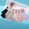 New Knitted Warm Gloves for Women In Winter Cute Bow Touch Screen Five Fingers