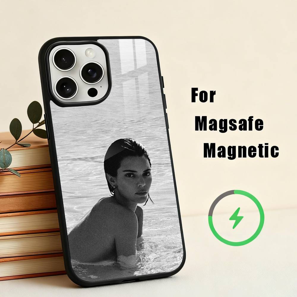 Модель K-Кендалл Николь J-Дженнер Чехол для телефона для iPhone17,16,15,14,13,12,11 Plus,Pro Max Магнитный Для Magsafe Беспроводной Зарядки