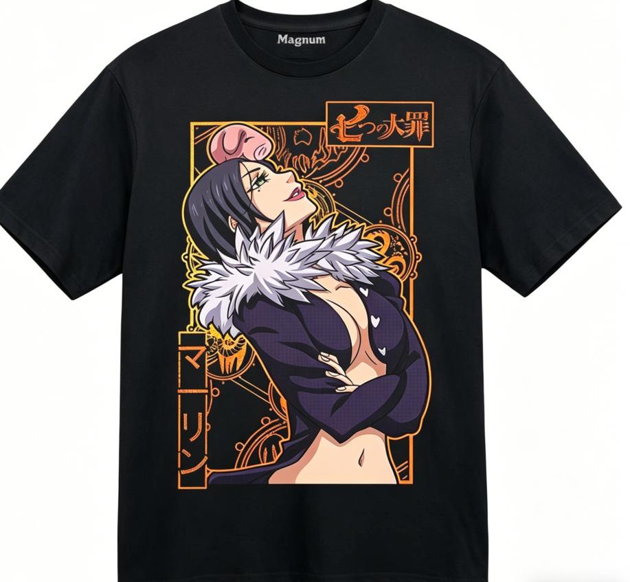 seven deadly sins merch Anime Lover T shirt Year round clothing personality Clothes Plus Size Unisex New Model Couples high quality soft