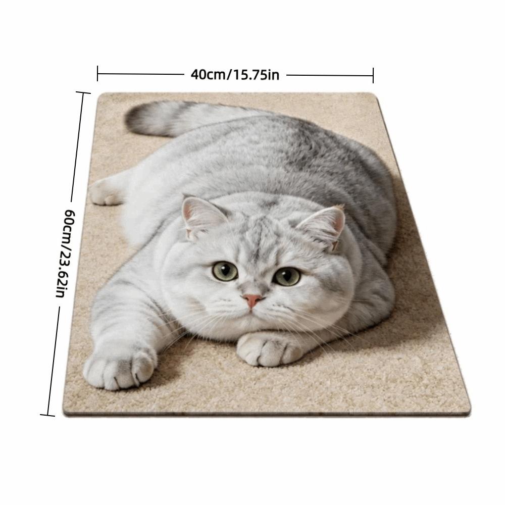 40×60CM Bathroom Carpet Realistic Bedroom Door Rug Cute 3D Cat Floor Mat Home Decor