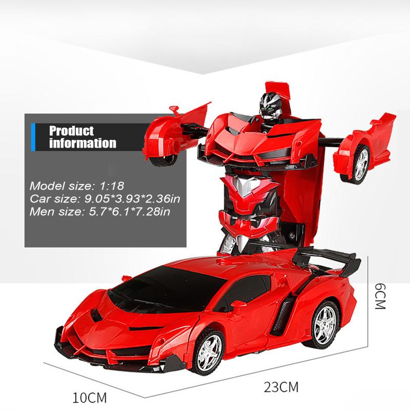 1:18 автомобилей-трансформеров с дистанционным управлением, деформирующийся одной кнопкой, робот-машинка, игрушки для детей 3-11 лет