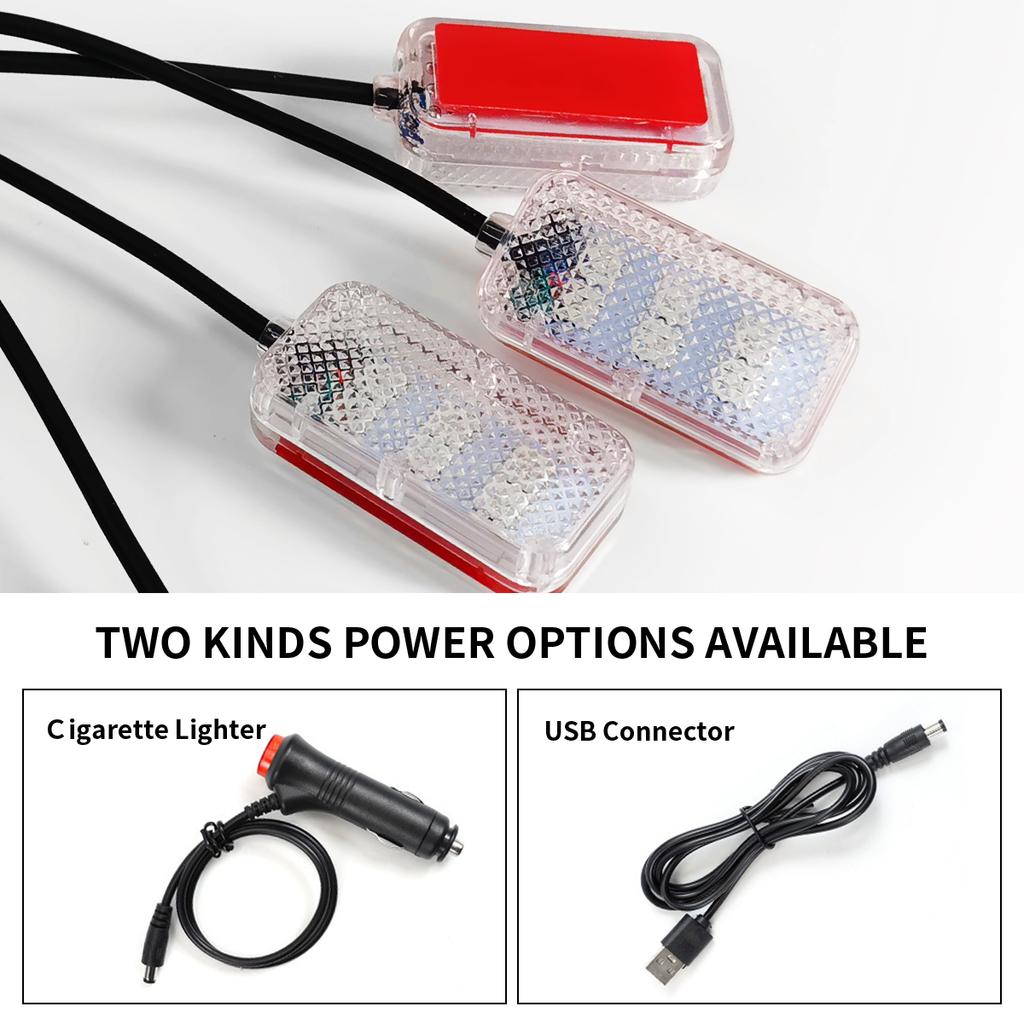 Светодиодная подсветка салона автомобиля, подсветка ног, одноцветная, 5В/12В, декоративная лампа для создания атмосферы