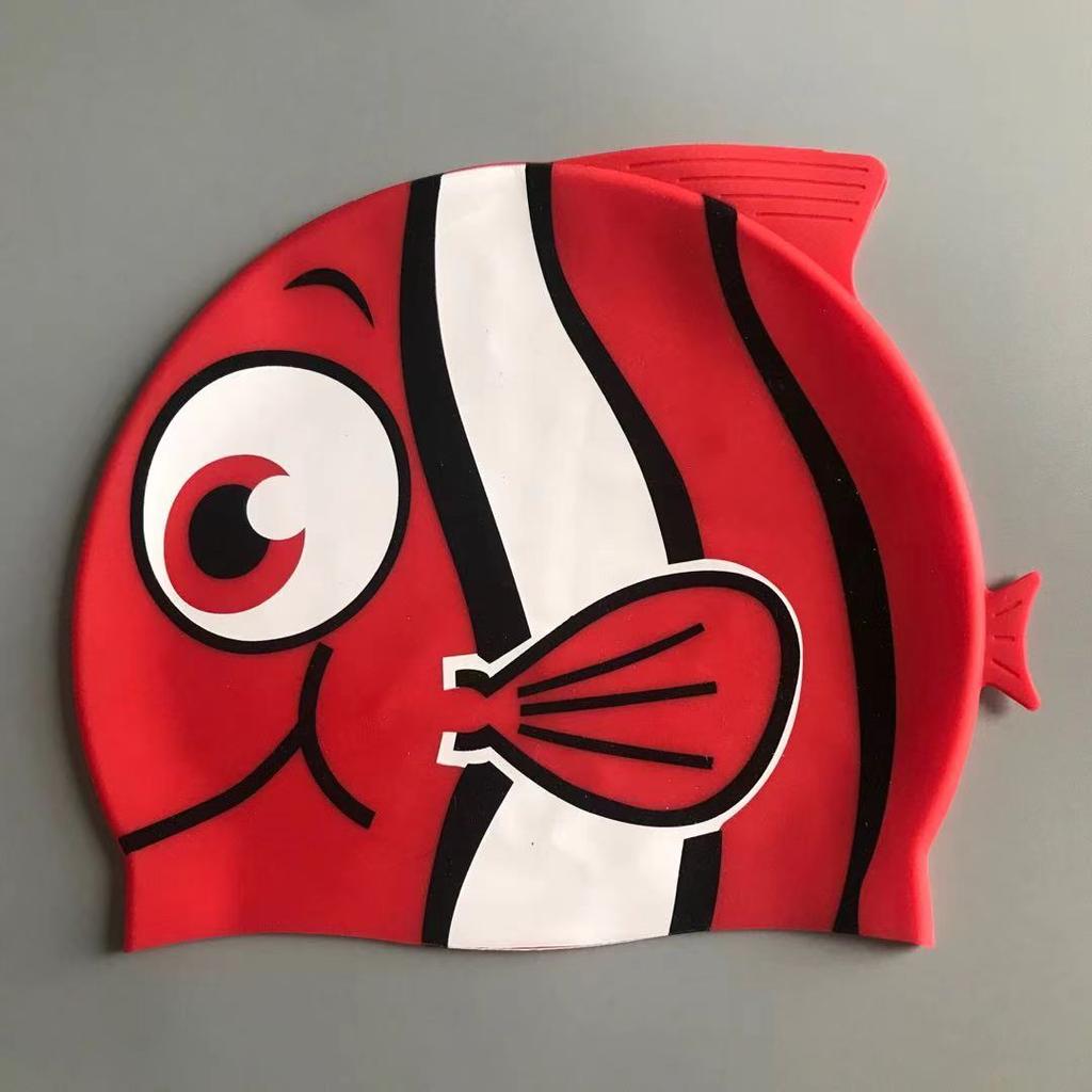 Children Swim Cap High Elastic Waterproof Swimming Cap Cute Cartoon Style Swimming Hat