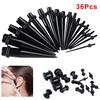 36Pcs Acrylic Ear Gauge Taper Tunnel Plug Expander Stretching Piercing Kit Sets