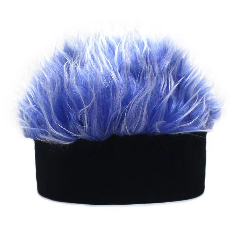 Забавные короткие шапки для волос для мужчин и женщин, хип-хоп, шапка-бини, парик, дышащая мягкая бейсболка для занятий спортом на открытом воздухе, парик для вечеринок