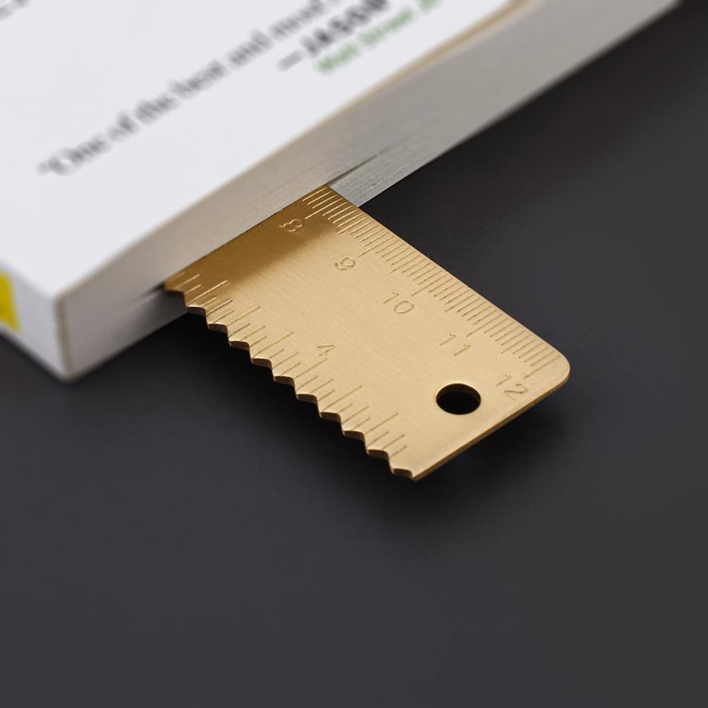 Мини 120 мм до 4 дюймов Латунная линейка с волнистым краем Сверхпрочная закладка Инструмент для рисования линий