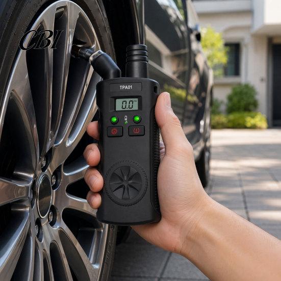Garage Compatible Tire Sensor Tool 2 in 1 Pressure Gauge, Digital Reset for 433 MHz, Car Gauge 0-150 PSI Motorcycle Tester, Auto Shut Off Life