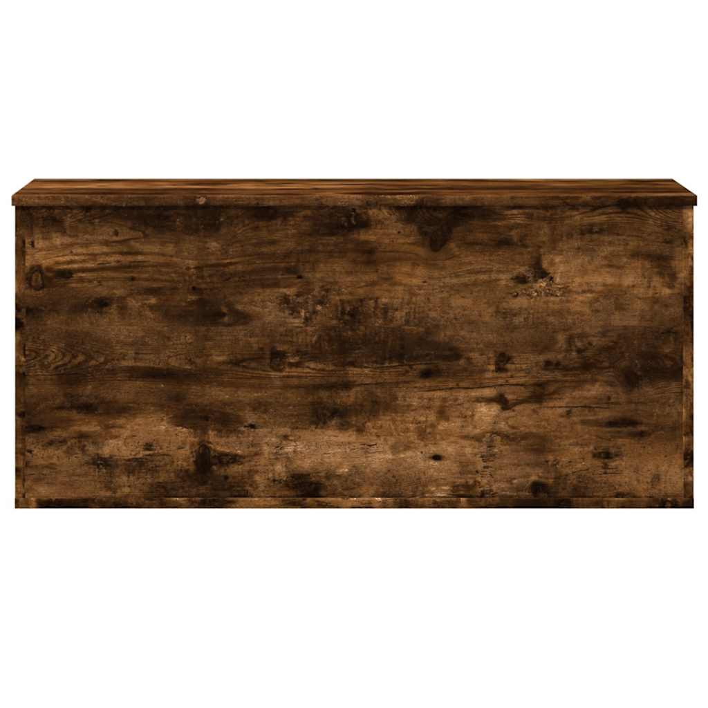 Chest in Smoked Oak Finish 100 x 42 x 46 cm Wood Based Material