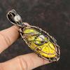 Сглаз Желтый Дендрит Опал Кулон Медная Проволока Обернутый Кулон Радуга Лунный Камень Ювелирные Изделия Из Драгоценных Камней Кулон Ручной Работы Ювелирные Изделия Из Проволоки Сглаза