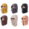 Unisex Bomber Hat Trapper Hat with Neck Warmer Bomber Hat Balaclava for Outdoor Winter Mask for Skiing Camping Hiking