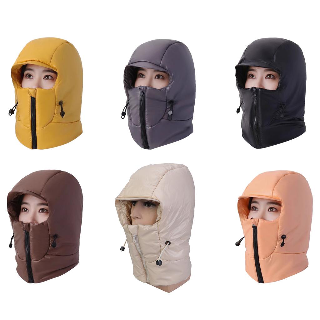 Unisex Bomber Hat Trapper Hat with Neck Warmer Bomber Hat Balaclava for Outdoor Winter Mask for Skiing Camping Hiking
