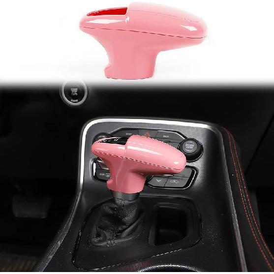 Voodonala For Challenger Charger ABS Carbon Fiber Gear Shift Shifter Knobs Cover Trim For 2015-2025+ Dodge Challenger Charger 2018-2025+ Durango