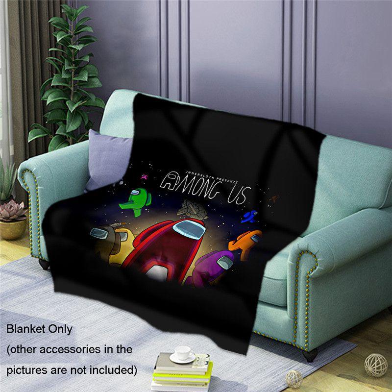 Game Among Us Blankets Soft Comfortable Warm Flannel Printed Winter Cartoon