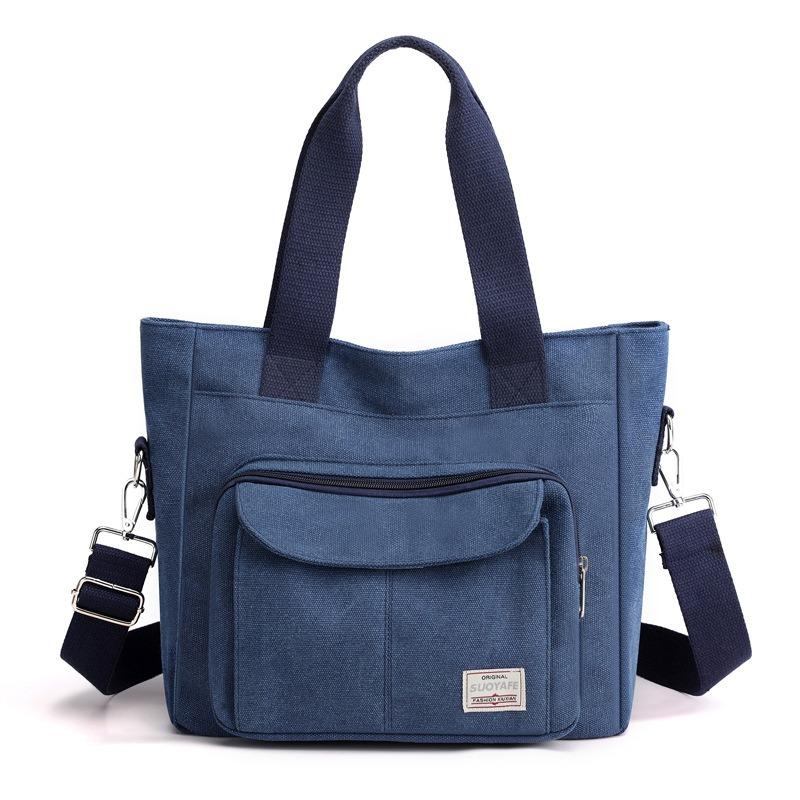 Женская сумка большой вместимости. Холщовая сумка. Женская пригородная большая сумка с простой сумкой через плечо на одно плечо.