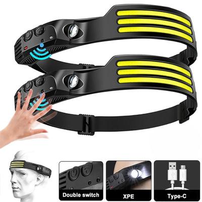 3000 мАч USB перезаряжаемый COB светодиодный индукционный налобный фонарь со встроенным аккумулятором 3000 мАч фонарик для кемпинга и рыбалки