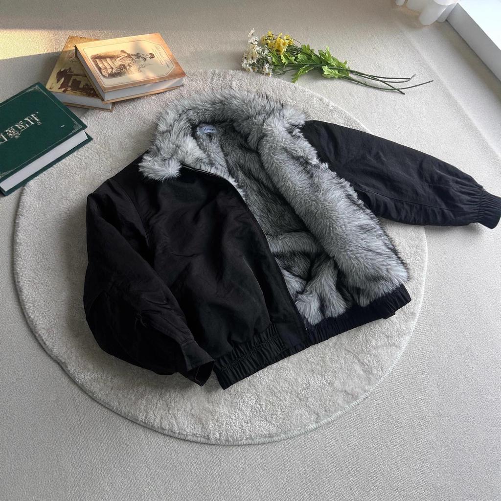 Мужская и женская куртка-бомбер Harrington из хлопка с имитацией меха 'Король Волков', 'Горный Орел' - Толстая, утепленная, приталенного кроя верхняя одежда.