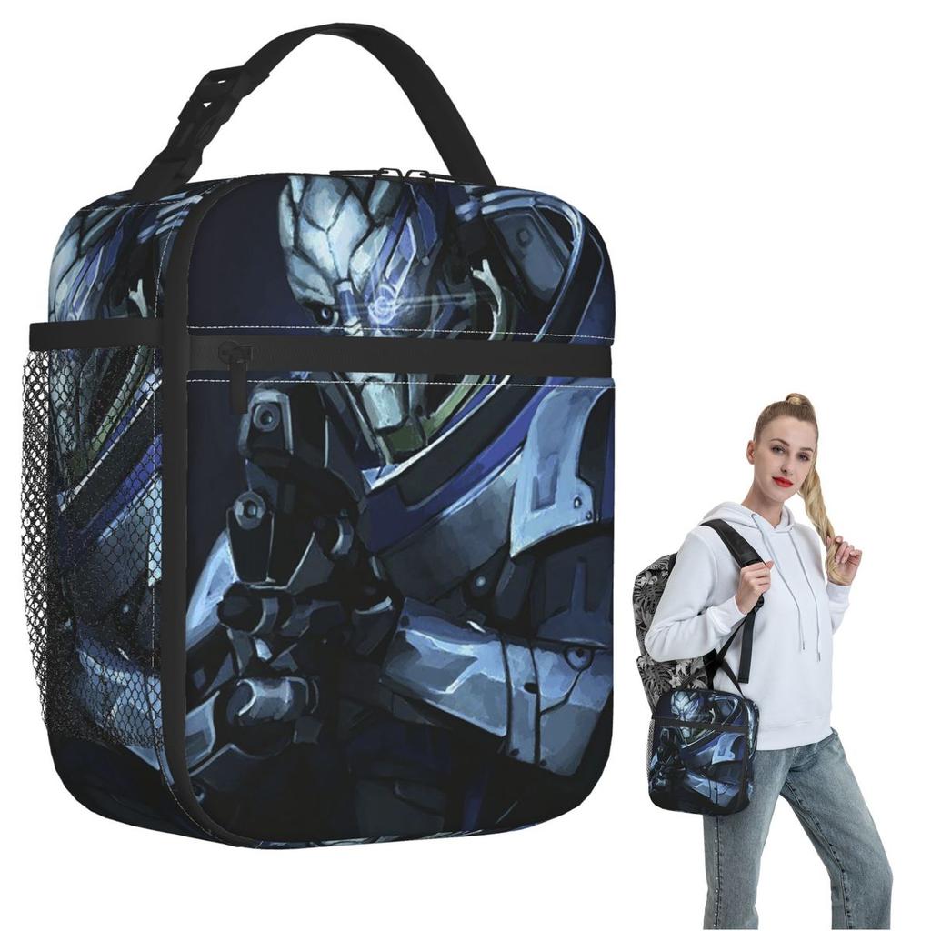 Гаррус Вакариан Mass Effect Видеоигра Видеоигра Мем Космическая Изолированная Сумка-Ланчбокс для Женщин Детей Контейнеры для Еды Термосумка для Ланча