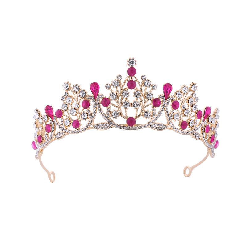 Children's Crown Tiara Princess Rhinestone Headband Model Catwalk Performance Crown Girls Birthday Dress Hair Accessories