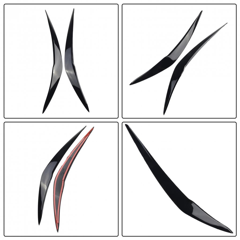 100% New And High Quality Headlight Eyelids ABS Black
