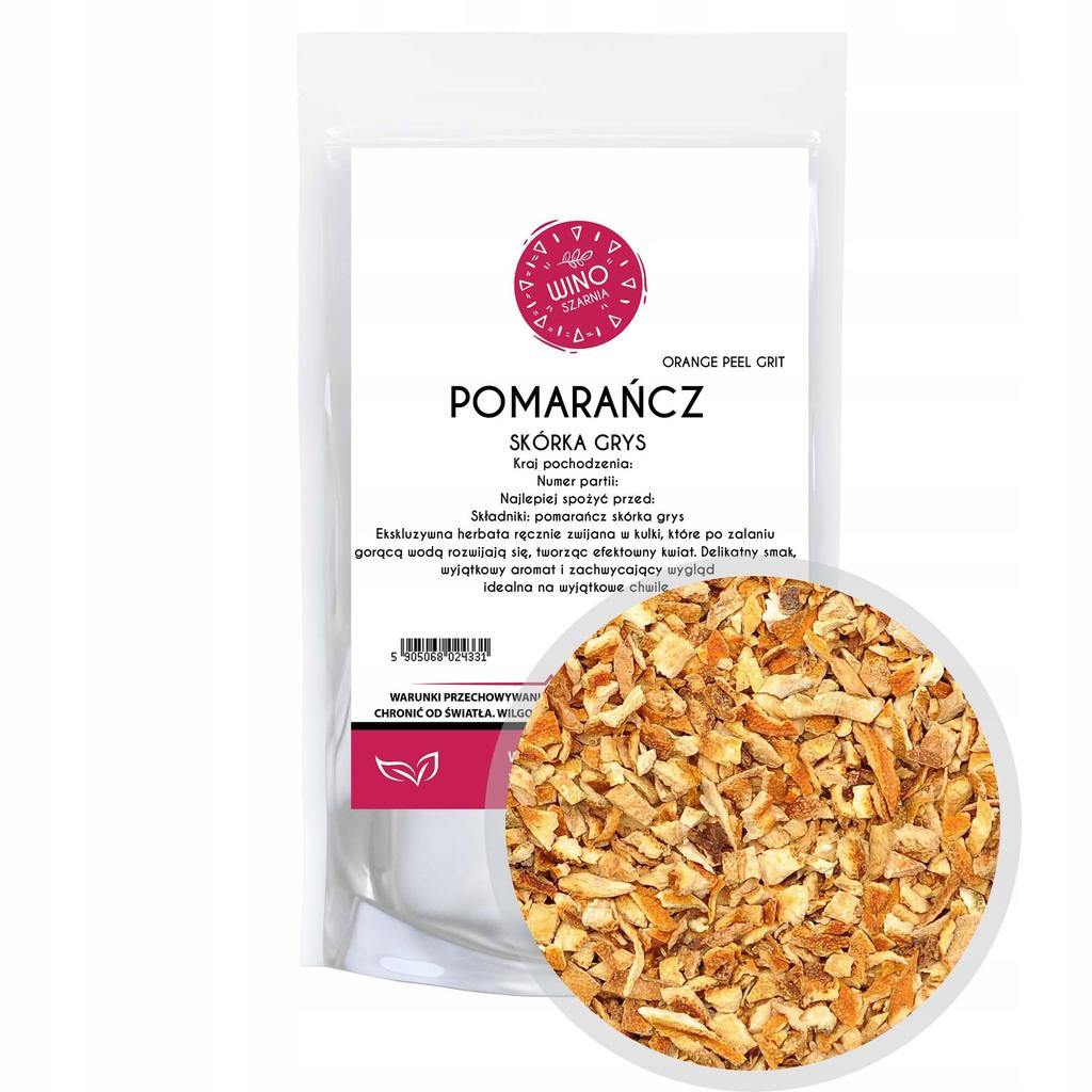 Pomarańcz Suszona Skórka Grys Jadalne Owoce 100g Do Piwa Herbaty Jogurtu