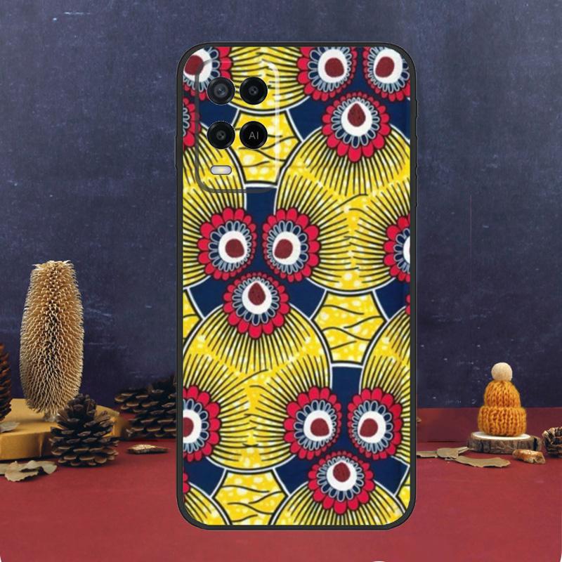 African Wax Print Design For OPPO A54S A74 A94 A58 A78 A98 A16 A76 A96 A15 A17 A77 A5 A9 A52 A72 A79 A53S A57S Case