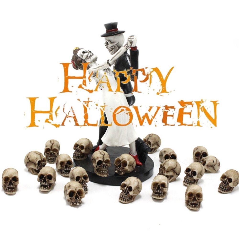 Resin Dance Skeleton Figurine Mini Skeleton Couple Ornament  for Halloween