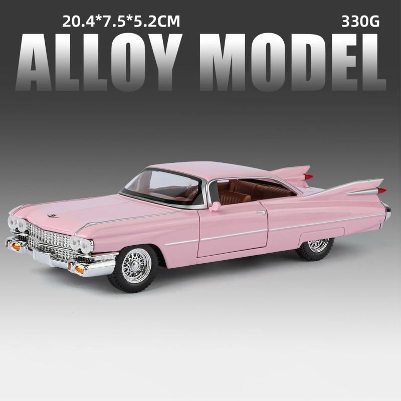 1:24 Cadillac Eldorado Biarritz 1959 Series 62 Latte Art Version Alloy Metal Diecast Model Car Decoration Desktop Display Gifts