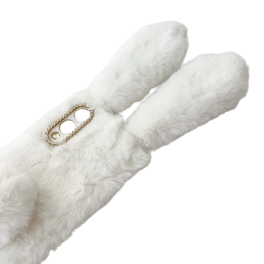 For Samsung Galaxy S25 Edge Case Plush Cute Bunny Winter Fluffy TPU Phone Cover