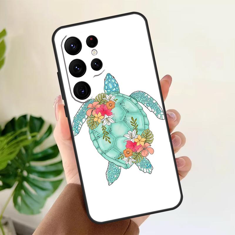 Мягкий чехол с морской черепахой для Samsung Galaxy S25 S21 S22 S23 S24 Ultra S9 S10 Plus S20 FE S24 FE Чехол для телефона