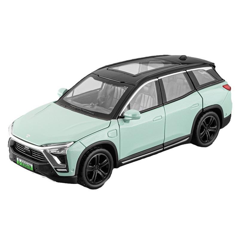 1/32 NIO ES8 SUV Alloy Car Model Toy Metal Diecast Simulation Off Road Vehicle Door Opened Pull Back Collection Toy for Boy Gift