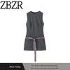 Za Autumn New Arrivals Women's Clothing Zr European and American Style Fashionable Belt Tie Short Dress 8910210 822