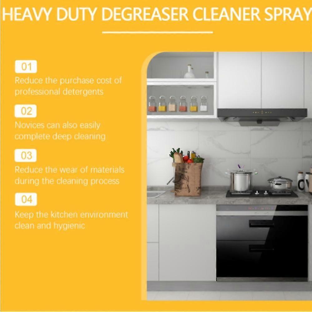 3X 120ml Heavy Duty Kitchen Degreaser Spray for Oil Stains - Powerful Multi-Surface Cleaner for Stove Tops, Range Hoods, and Kitchen Surfaces