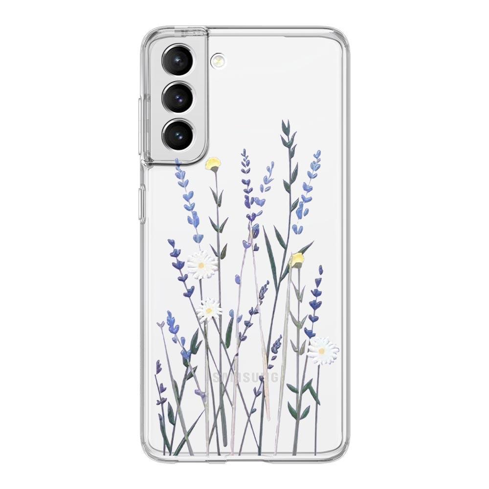 Чехол для телефона подсолнух Лаванда Фиолетовый Для Samsung Galaxy S23 S22 S20 Ultra S21 FE 5G S9 Plus S10E S8 Note 20 Прозрачный Чехол
