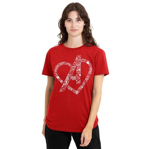 Avengers Unisex Adult Be Mine Heart T-Shirt