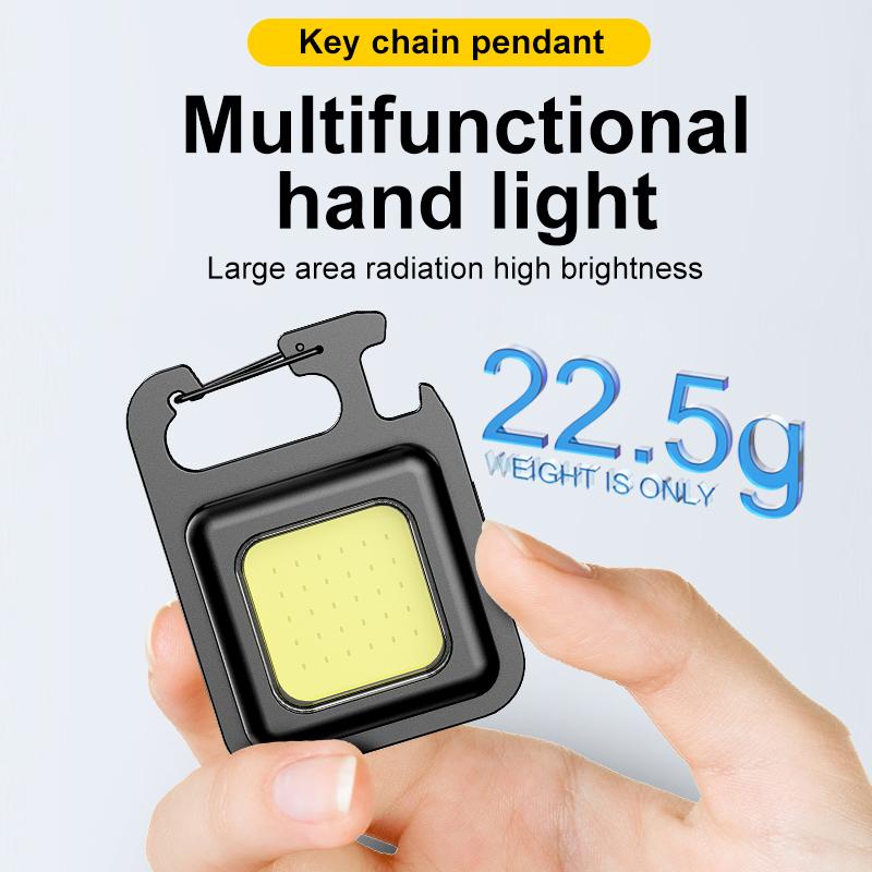 Светодиодный рабочий свет USB перезаряжаемый мини-фонарик портативный яркий брелок карманный фонарь с зажимом на открытом воздухе пеший туризм рыбалка кемпинг