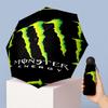 Monster Energy с принтом 5?Сложить Мини-зонт 8?Складной ветрозащитный зонт с ребрами для женщин, карманный