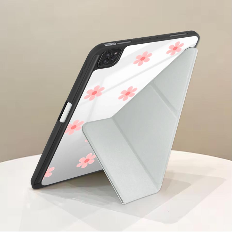 Cartoon Butterfly Flower Holder Cover Tablet Case For iPad Mini 6 7 Pro 2025 Air 4 5 M3 M2 1 2 M4 11inch Pro 11th 10th 9th 8th