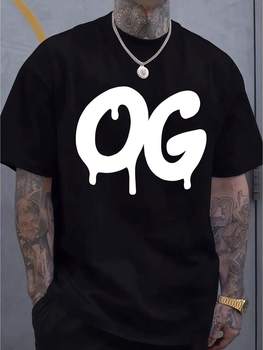 Men's Clothing OG Printed Black Tshirt, Graphic Tee, Summer Tops, Shirt, Unisex Casual Crew Neck Tshirt, Plus Size Men's 5X