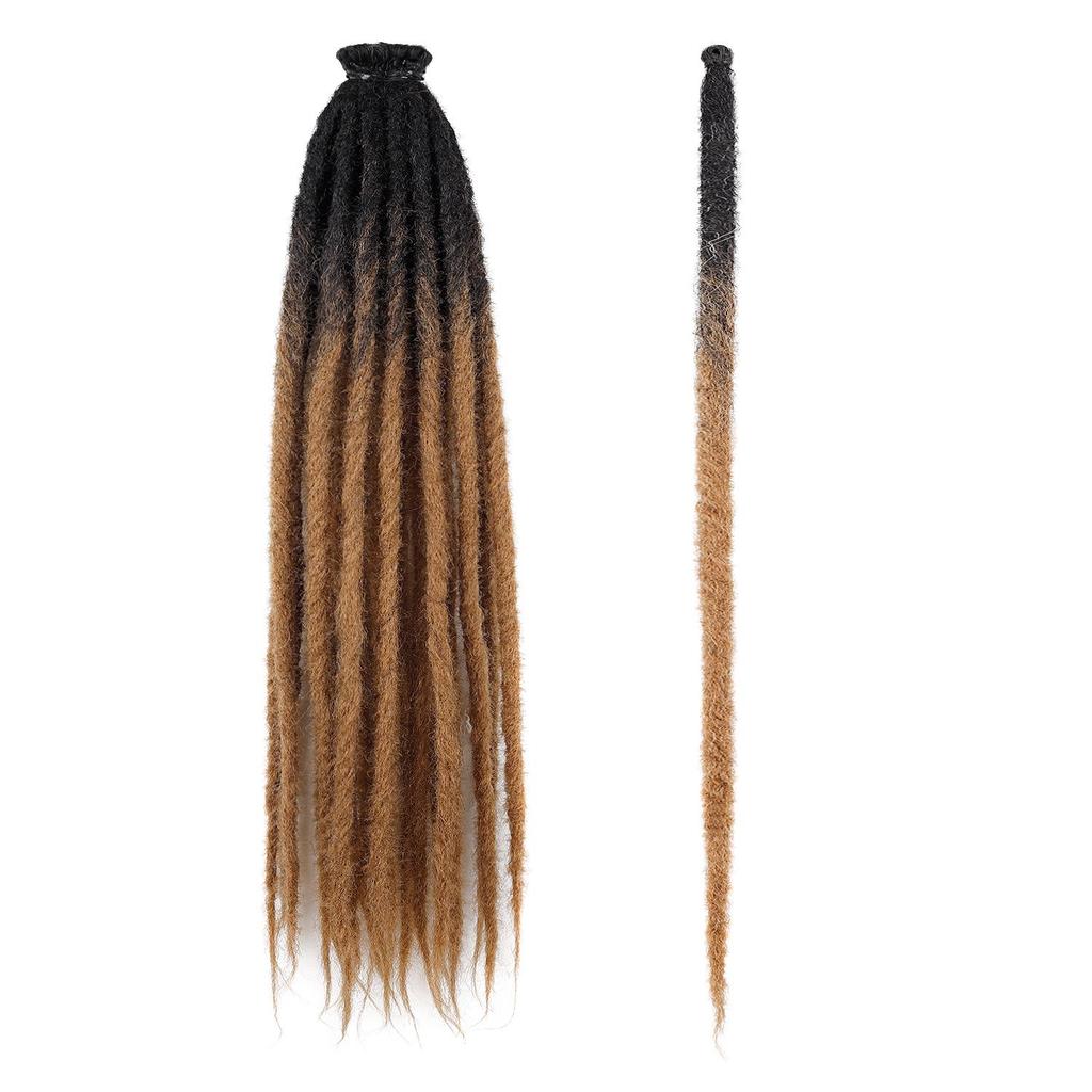 Парик с одинарными европейскими и американскими фетровыми дредами 24 дюйма – Вязаные крючком пряди для уличных танцев