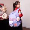 Lightweight Nylon Student Backpack With Color Blocked Design For Young Children