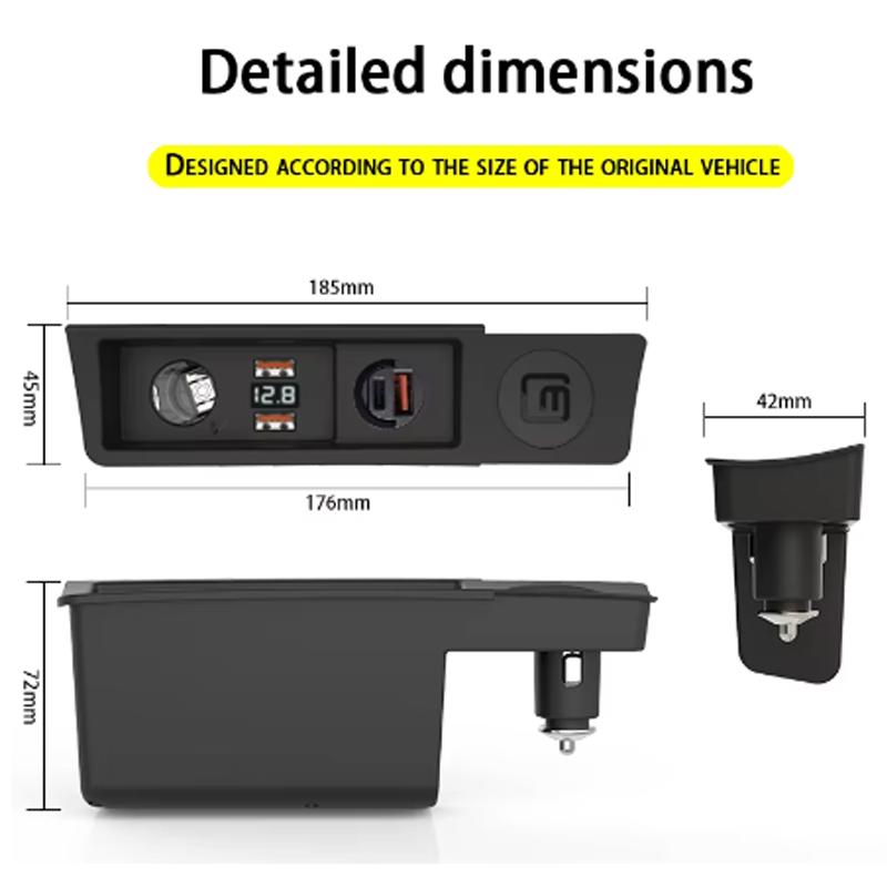 Новое автомобильное зарядное устройство для Volkswagen Passat B6 B7 CC R36 Разветвитель прикуривателя USB Быстрая зарядка в 2025