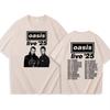 Oasis Live 25 Тур 2025 Хлопковые Футболки с Принтом Мужские Женские Повседневные С Круглым Вырезом Большого Размера Мужские Короткий Рукав Унисекс Y2k Уличная Одежда