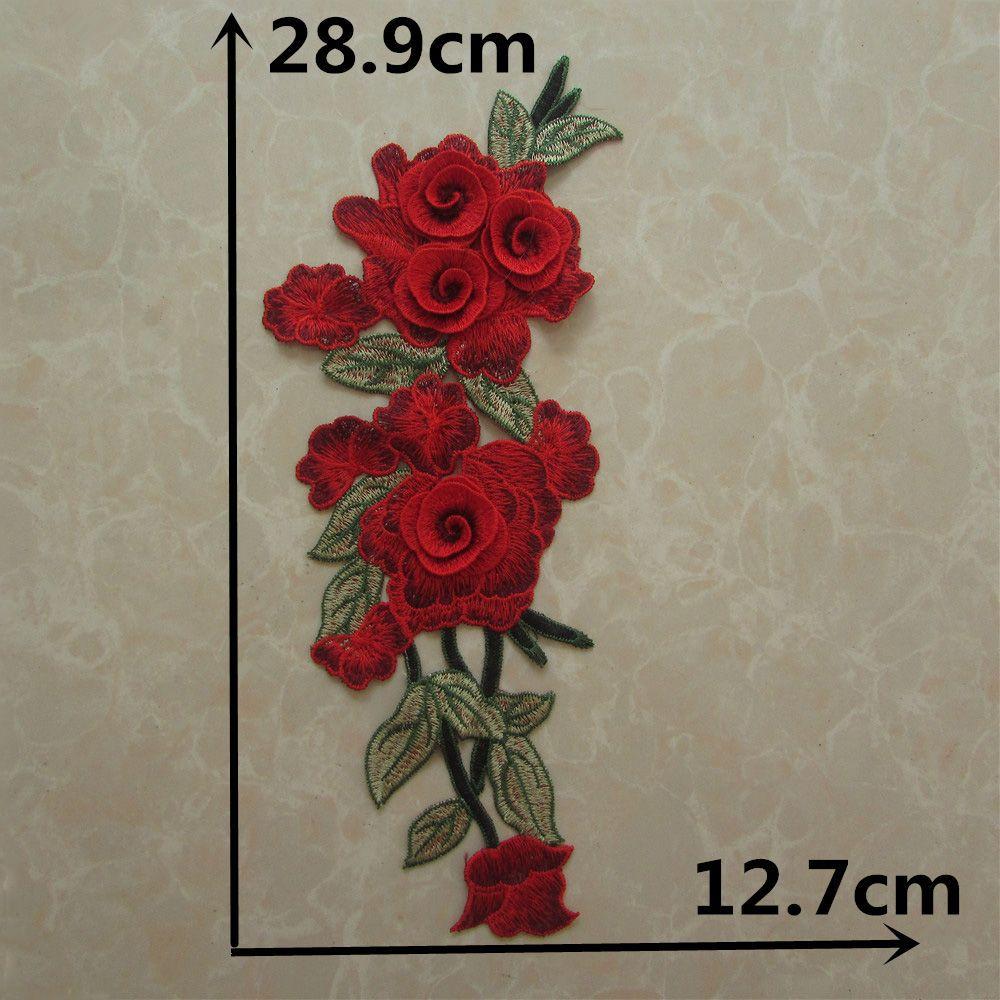 Red Green I Embroidery Hollow Embroidery Sewing Lace Collar Flower Diy Decorative Clothing Decal Accessories